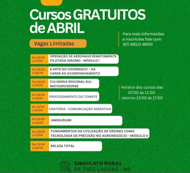 Cursos Gratuitos de Abril